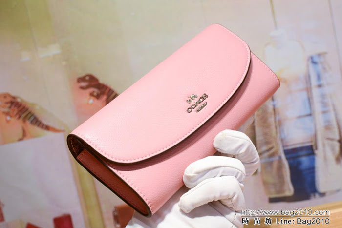 COACH蔻馳 F52689 女士信封錢包 簡單優雅 卡位/零錢位齊全 時尚按扣  Chz1329